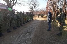 Minister Vučević and General Mojsilović with Members of Serbian Armed Forces on Christmas