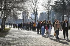 Učenici srednjih škola iz Aranđelovca obišli Vojnu akademiju