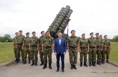 Minister Stefanović visits 250th Air Defence Missile Brigade