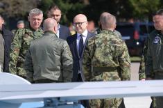 Minister Vučević visits 98th Air Brigade