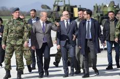Minister Vučević visits 98th Air Brigade