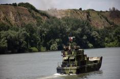 River Flotilla’s drills on Tisza River near Titel