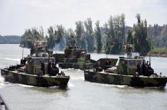 River Flotilla’s drills on Tisza River near Titel