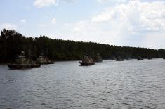 River Flotilla’s drills on Tisza River near Titel
