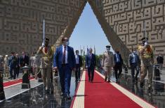 Minister Stefanović lays wreaths at the Unknown Soldier Memorial and at the tomb of Egyptian President Sadat