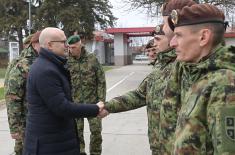 Minister Vučević visits 72nd Special Operations Brigade