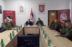 Minister Vučević visits 72nd Special Operations Brigade