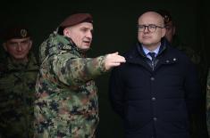 Minister Vučević visits 72nd Special Operations Brigade