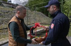 Minister Stefanović Visited Members of River Flotilla 