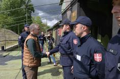 Minister Stefanović Visited Members of River Flotilla 