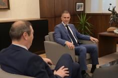 Meeting between Minister Stefanović and Ambassador of Azerbaijan Khasiyev