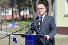 Minister Vučević unveils monument to soldiers killed in 1990s wars in Bačka Topola