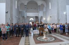 Ministry of Defence delegation attend liturgy and kissing of relics of Holy Martyrs of Prebilovci