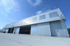New hangar for aircraft storage at military airfield in Batajnica