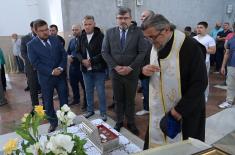 Ministry of Defence delegation attend liturgy and kissing of relics of Holy Martyrs of Prebilovci
