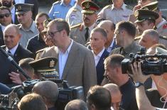 Presidents of Serbia and Egypt attend display of weapons and military equipment