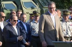 Presidents of Serbia and Egypt attend display of weapons and military equipment