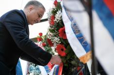 Minister Stefanović lays wreath at Memorial to Fallen Members of Republika Srpska