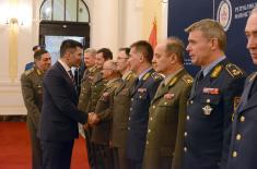 Defence Minister received retired and newly appointed officers