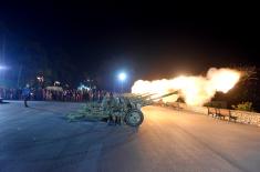 Honorary artillery fire on the occasion of Belgrade Liberation Day