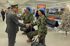 Welcoming peacekeepers from the Central African Republic 