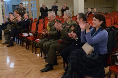 A rehearsal held before the concert of military bands of Serbia and Great Britain