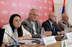 State Secretary Živković at press conference Research Centre for Defence and Security