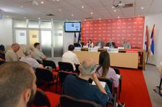 State Secretary Živković at press conference Research Centre for Defence and Security