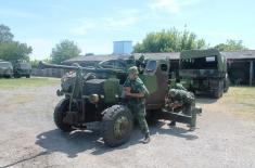 Training of reserve element at Batajnica airport