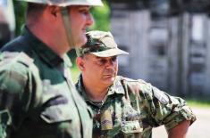 Training of reserve element at Batajnica airport