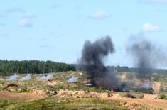 Members of the Serbian Armed Forces demonstrate high readiness in exercise in Russia