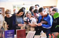 Books presented to students in Pančevo and Sombor