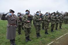 Taking the oath of enlistment in the barracks in Valjevo, Sombor and Leskovac