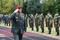 Soldiers take oath of enlistment in the barracks in Valjevo, Sombor and Leskovac