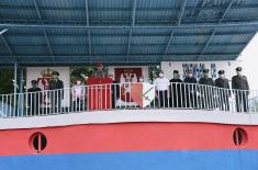 Soldiers take oath of enlistment in the barracks in Valjevo, Sombor and Leskovac