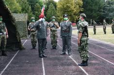 Soldiers take oath of enlistment in the barracks in Valjevo, Sombor and Leskovac