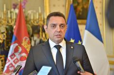 Minister Vulin: France greatly respects Serbia and President Vučić