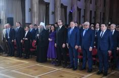 President Vučić Awards Candlemas Decoration in the Gallery of Central Military Club in Belgrade