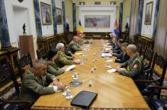 Minister of Defence with the Chief of General Staff of Romania