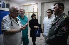 Visiting Injured Members of the Serbian Armed Forces