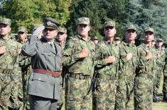 Taking the oath of enlistment