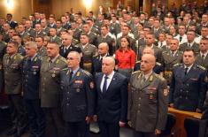 Diplomas awarded to cadets and students of the Military Academy 