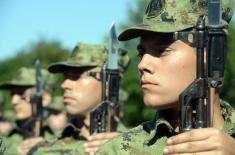 Taking the oath of enlistment