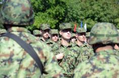 Taking the oath of enlistment