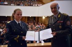 Diplomas awarded to cadets and students of the Military Academy 