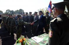 Taking the oath of enlistment