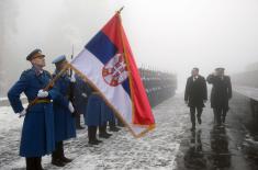 Minister Vulin Laid a Wreath at the Monument to Unknown Hero on Avala 