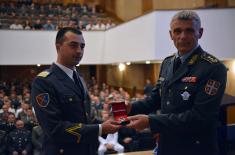 Diplomas awarded to cadets and students of the Military Academy 