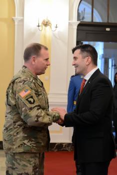 The Meeting of the Minister of Defence with Commanding General of United States Army Europe - USAREUR 