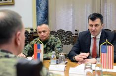 The Meeting of the Minister of Defence with Commanding General of United States Army Europe - USAREUR 